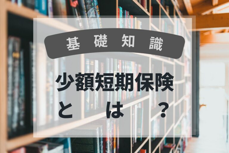 基礎知識　少額短期保険